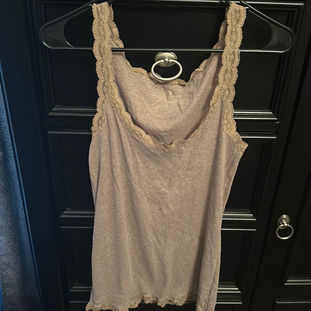 Brown Lace Tank